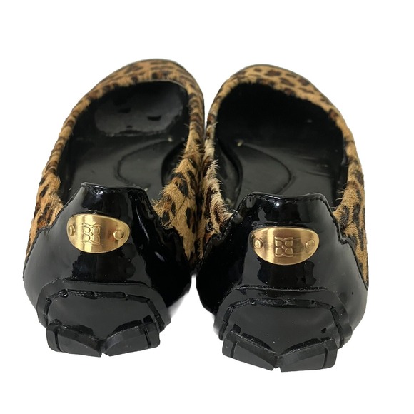 BCBGMaxAzria Leopard Print Flats with Black Trim - Picture 5 of 10